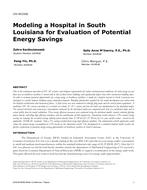 CH-18-C030 — Modeling a Hospital in South Louisiana for Evaluation of Potential Energy Savings