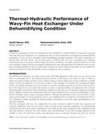 CH-18-C011 — Thermal-Hydraulic Performance of Wavy-Fin Heat Exchanger Under Dehumidifying Condition