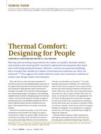 Thermal Comfort: Designing for People