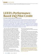 IEQ Applications: LEED's Performance-Based IAQ Pilot Credit