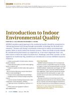 Residential Applications: Introduction to Indoor Environmental Quality