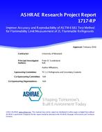 RP-1717 — Improve Accuracy and Reproducibility of ASTM-E681 Test Method for Flammability Limit Measurement of 2L Flammable Refrigerants