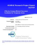 RP-1624 — Effective Energy-efficient Classroom Ventilation for Temperate Zones