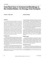CH-18-009 — Cool Roof Use in Commercial Buildings in the United States: An Energy Cost Analysis