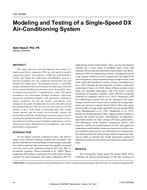 CH-18-005 — Modeling and Testing of a Single-Speed DX Air-Conditioning System