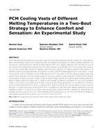 HO-18-C026 — PCM Cooling Vests of Different Melting Temperatures in a Two-Bout Strategy to Enhance Comfort and Sensation: An Experimental Study