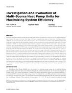 HO-18-C035 — Investigation and Evaluation of Multi-Source Heat Pump Units for Maximizing System Efficiency