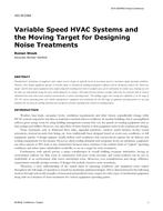 HO-18-C054 — Variable Speed HVAC Systems and the Moving Target for Designing Noise Treatments