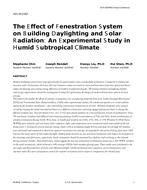 HO-18-C007 — The Effect of Fenestration System on Building Daylighting and Solar Radiation: An Experimental Study in Humid Subtropical Climate