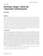 HO-18-C025 — Forming Design Teams for Improved Performances