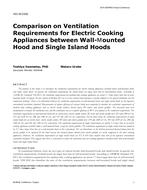 HO-18-C042 — Comparison on Ventilation Requirements for Electric Cooking Appliances between Wall-Mounted Hood and Single Island Hoods