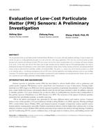 HO-18-C013 — Evaluation of Low-Cost Particulate Matter (PM) Sensors: A Preliminary Investigation