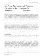HO-18-C005 — Air Flow Regimes and Thermal Comfort in Passengers Car