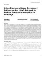 HO-18-C059 — Using Bluetooth Based Occupancy Estimation for HVAC Set-back to Reduce Energy Consumption in Buildings
