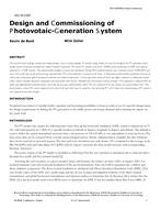 HO-18-C057 — Design and Commissioning of Photovotaic-Generation System