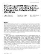 HO-18-C046 — Simplifying ASHRAE Standard 62.1 for Application to Existing Buildings: A Comparative Analysis with Real-World Data