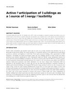 HO-18-C039 — Active Participation of Buildings as a Source of Energy Flexibility
