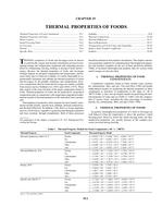 R19 — Thermal Properties of Foods (I-P)