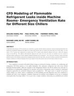 HO-18-C032 — CFD Modeling of Flammable Refrigerant Leaks inside Machine Rooms- Emergency Ventilation Rate for Different Size Chillers