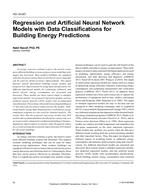 HO-18-007 — Regression and Artificial Neural Network Models with Data Classifications for Building Energy Predictions