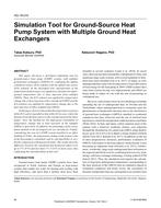 HO-18-010 — Simulation Tool for Ground-Source Heat Pump System with Multiple Ground Heat Exchangers