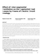 Effect of Inter-segmental Ventilation on the Segmental Heat Losses by Means of Electric Circuit Analogy