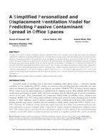A Simplified Personalized and Displacement Ventilation Model for Predicting Passive Contaminant Spread in Office Spaces