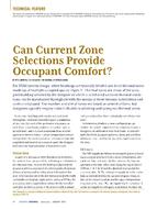 Can Current Zone Selections Provide Occupant Comfort?