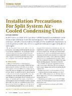 Installation Precautions for Split System Air-Cooled Condensing Units