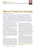 Engineer's Notebook: When N+1 Just IsnÂ¿t Enough