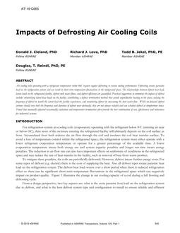 AT-19-C065 — Impacts of Defrosting Air Cooling Coils