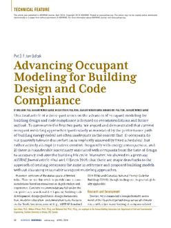 Part 3: Advancing Occupant Modeling for Building Design and Code Compliance