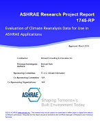 RP-1745 — Evaluation of Climate Reanalysis Data for Use in ASHRAE Applications