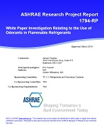 RP-1794 — White Paper Investigation Relating to the Use of Odorants in Flammable Refrigerants