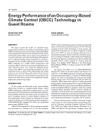 AT-19-010 — Energy Performance of an Occupancy-Based Climate Control (OBCC) Technology in Guest Rooms