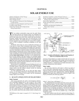A36 — Solar Energy Use (I-P)
