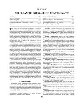 A47 — Air Cleaners for Gaseous Contaminants (I-P)