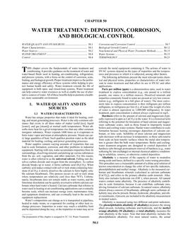 A50 — Water Treatment: Deposition, Corrosion, and Biological Control (I-P)