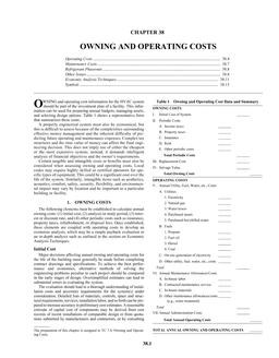 A38 — Owning and Operating Costs (SI)