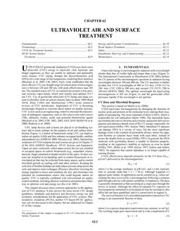 A62 — Ultraviolet Air and Surface Treatment (I-P)