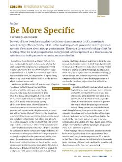 Refrigeration Applications: Be More Specific: Part 1