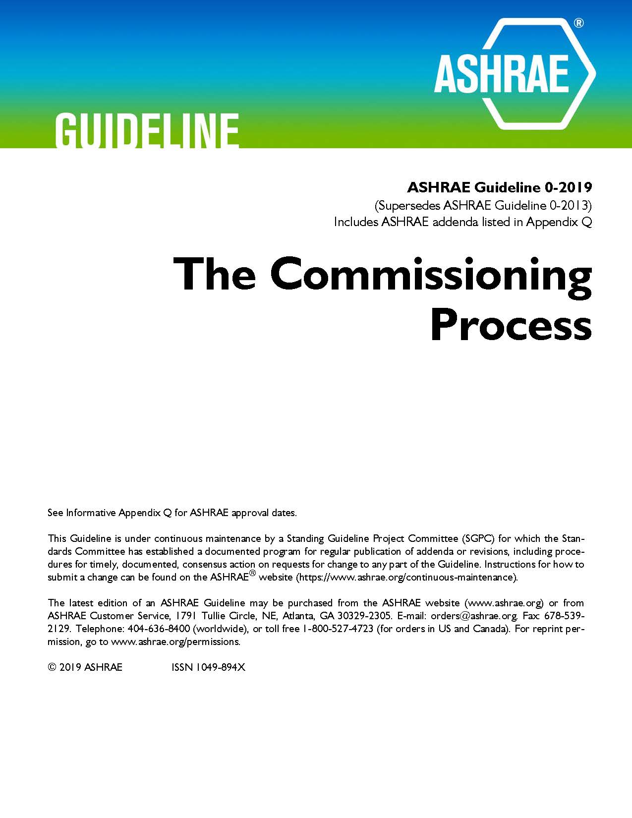 Guideline 0-2019 — The Commissioning Process