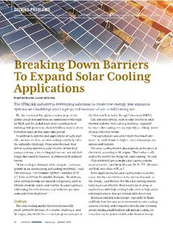 Breaking Down Barriers to Expand Solar Cooling Applications
