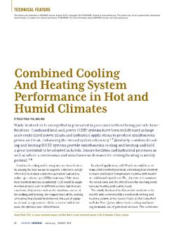 Combined Cooling and Heating System Performance in Hot and Humid Climates