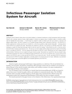 KC-19-C021 — Infectious Passenger Isolation System for Aircraft