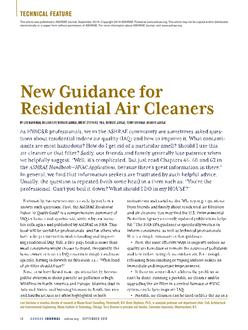 New Guidance for Residential Air Cleaners