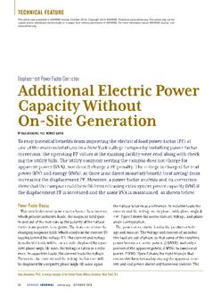 Displacement Power Factor Correction: Additional Electric Power Capacity Without On-Site Generation