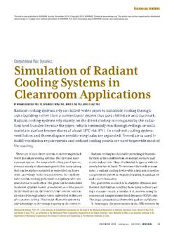 Simulation of Radiant Cooling Systems in Cleanroom Applications