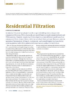 IEQ Applications: Residential Filtration
