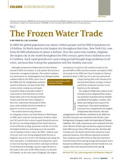 Refrigeration Applications: The Frozen Water Trade: Part Two